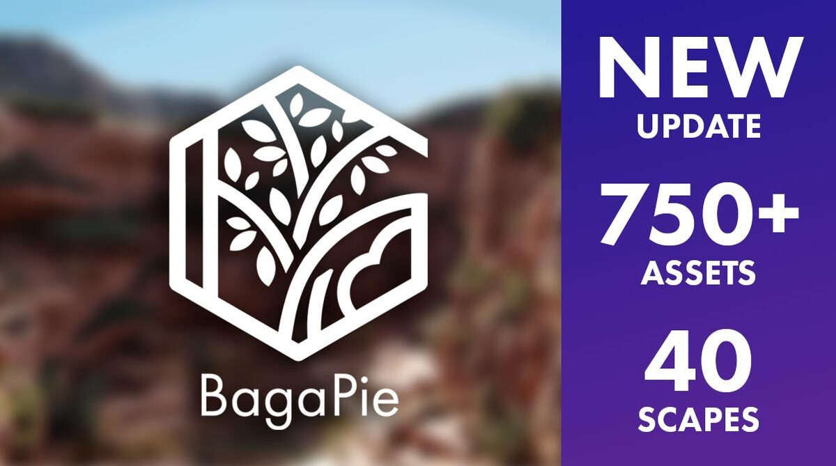 BagaPie Modifier Assets+自然环境植物石头插件预设包